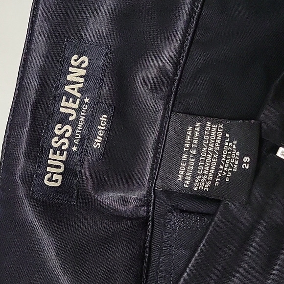 Guess Jeans Black Shiny Stretch Pants s 28 - Picture 10 of 10